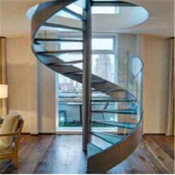 Modern banister steel outside staircase curved staircase for sale