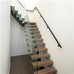 Steel structure staircase solid wood staircase for house project PR-T197