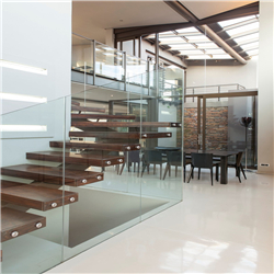 modern steel staircase design indoor wooden straight stairs
