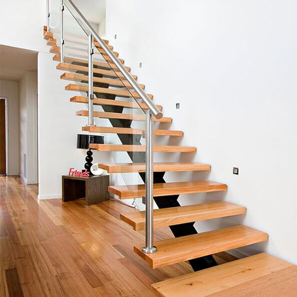 DIY Easy-installing Steel Wood Straight Staircase PR-L63