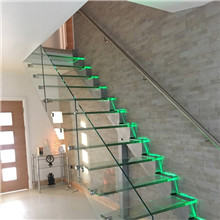 uk led glass floating staircase