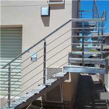 Outside wrought iron/stainless steel L shape staircase for outdoor using