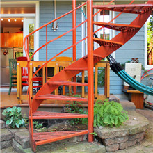 customized color outdoor using carbon steel spiral staircase