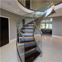Bent Stainless Steel Handrail Used For Indoor Curved Staircase PR-C37
