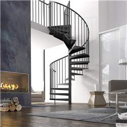 Modern Interior Carbon Steel Spiral Staircase Design