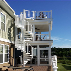 Customized Cast Iron Spiral Stairs With Metal Handrail