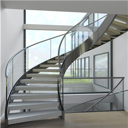 Outdoor wrought iron railing staircase iron curved staircase villa steel staircase