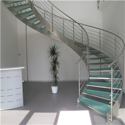 Handrail prefabricated steel stair stringers metal curved staircase prices