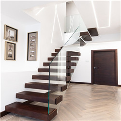 Prima build floating staircase modern solid wood steel structure staircase