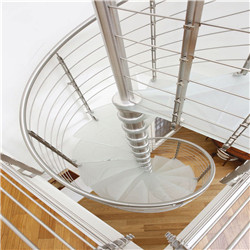 Loft Small Staircase Open Glass Spiral Staircase 