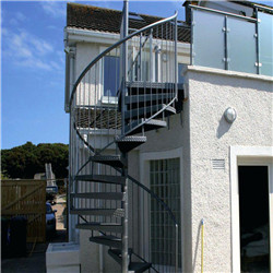 Iron Handrail Loft Spiral Staircase All Steel Stair 