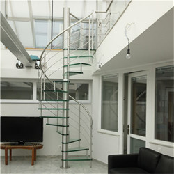 Glass Spiral Staircase Metal Spiral Stairs Steel Structure Spiral Stair Indoor