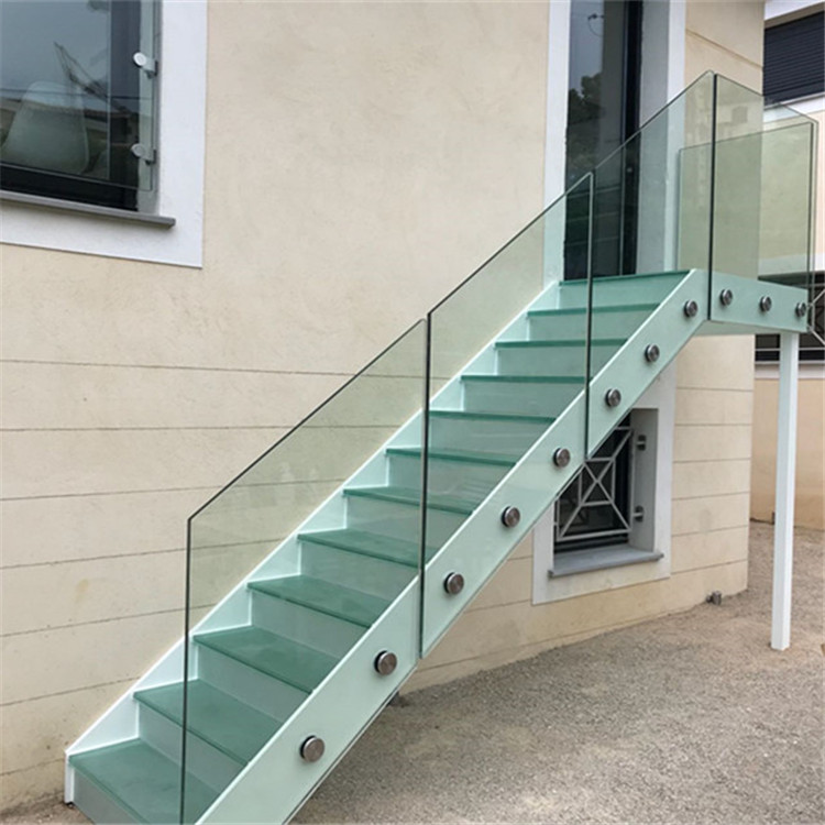 Luxury Modern Home Decoration Laminated Glass Stairs PR-T43