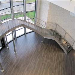 Handrail steel glass stairs curved staircase treads for sale