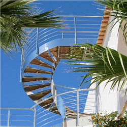 Circular decking kit portable steel stairs steel curved staircase for sale
