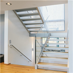 Modern u shaped solid wood staircase u shape steel staircases PR-T022