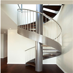 Modern Timber Spiral Staircase Wood Stairs For Small Space 