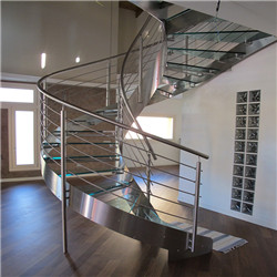 Double Beam Curved Staircase Glass Curved Stairs