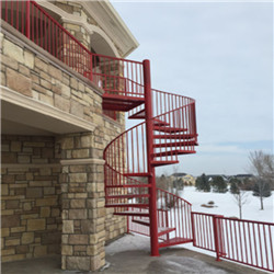 Hot Galvanized Carbon Steel Spiral Stair Modern Customized Spiral Staircase Outdoor 