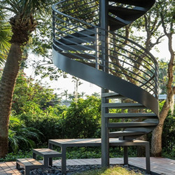 Metal Design Use For Stair Outdoor Exterior Spiral Staircase 