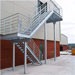 External Metal Staircase Escalier Carbon Mild Steel Stair System 