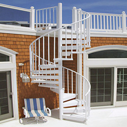 Galvanized Tread Steel Stairs Spiral Staircase For Building Projects