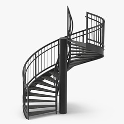 Steel Spiral Stairs Stairway Anti-Slip Outdoor Staircase For Small Space 