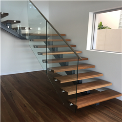 Shenzhen fancy design customized solid wood straight staircases PR-T133