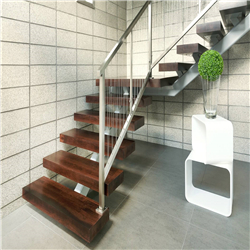 Indoor diy easy-install solid wooden step floating stairs for villa PR-T136