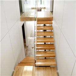 Alibaba wholesale price wooden glass staircase steps u-shaped straight staircase design PR-T143