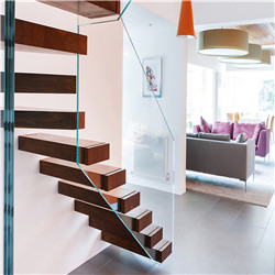 High quality modern design wooden floating staircase 