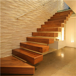 High quality solid wood design floating staircase