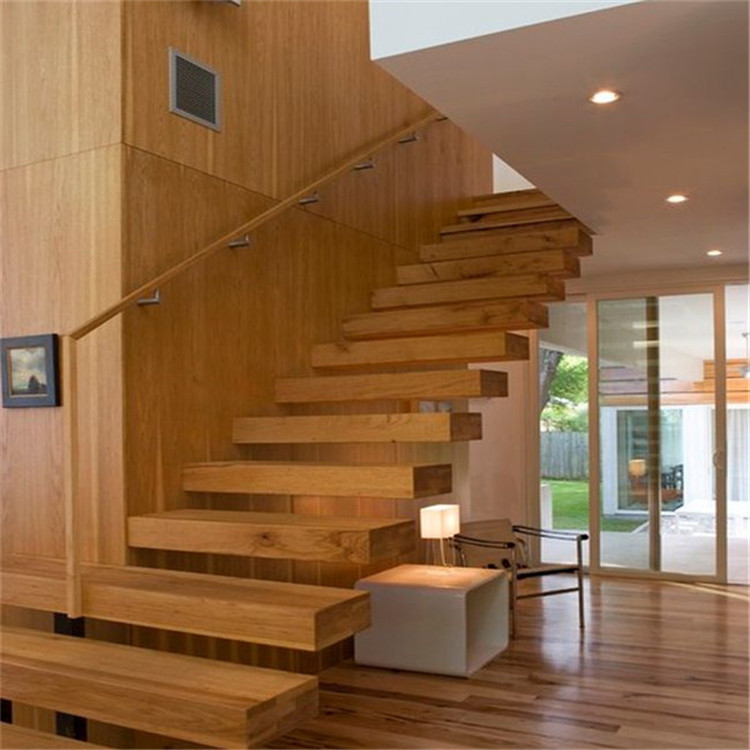 Prima hidden stringer glass railing floating stairs