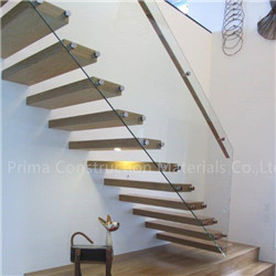 Modern steel build floating staircase wood staircase for home use