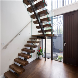 Modern house stairs design galvanized steel wooden staircase used staircase kit PR-T185