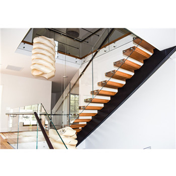 Indoor Wood Steel Custom Interior Staircase With Open Riser