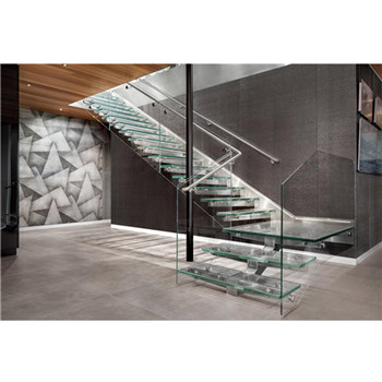 Customized Stair Design Interior Glass Staircase Mono Beam Stairs