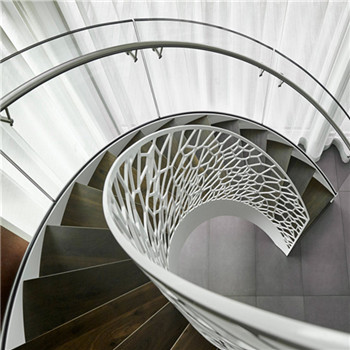Stainless Steel Glass Railing Stair Modern Indoor Curved Staircase