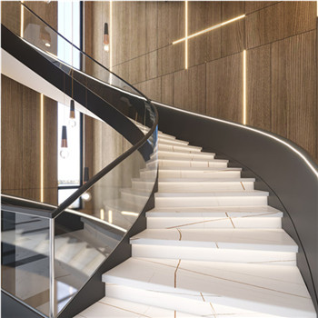 Low Cost Modern Style Marble Curved Stairs