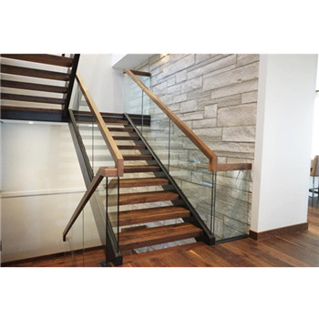 Modern Black U Channel Steel Stringer Loft Stairs Staircase