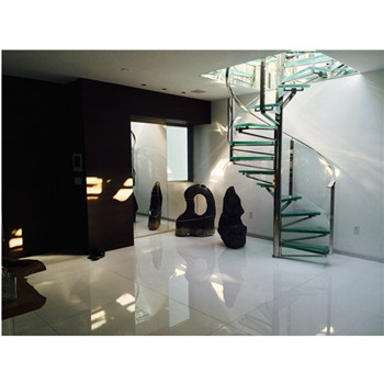 Modern Style Apartment Metal Apiral Ataircase Glass Railing Spiral Stairs Stairway