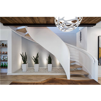 Hot Sale Luxury Curved Home Installed Staircase Curved Round  Steel Staircase