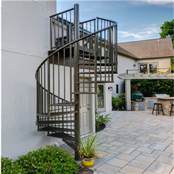 Baking Color Metal Stairs Outside Affordable Spiral Staircase