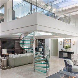 Hot Selling Luxury Glass Spiral Staircase Stainless Steel Stairs Glass Railing