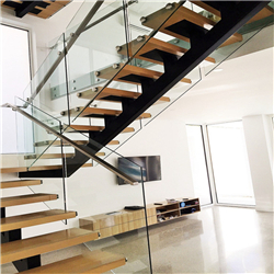 Modern design modular steel wood stairs u shaped straight staircase PR-T19