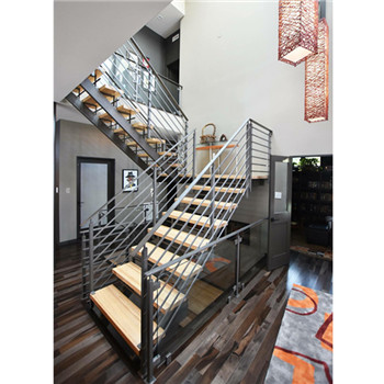 Commercial Building Steel Railing Straight Staircase Design Within Iron Railing